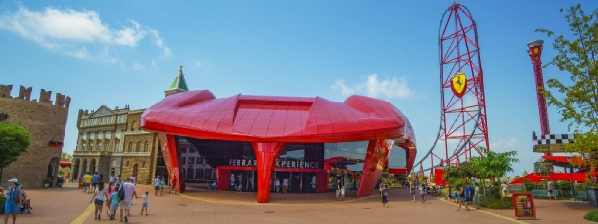 New Ferrari Land FRP Cladding Meets Euroclass Building Material Fire Specification using Crestapol<sup>®</sup> 1212