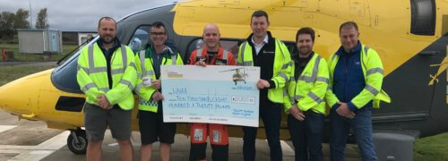Scott Bader’s Lands’ End to John O’Groats cycle team raises over £10,000 for The Warwickshire & Northamptonshire Air Ambulance!