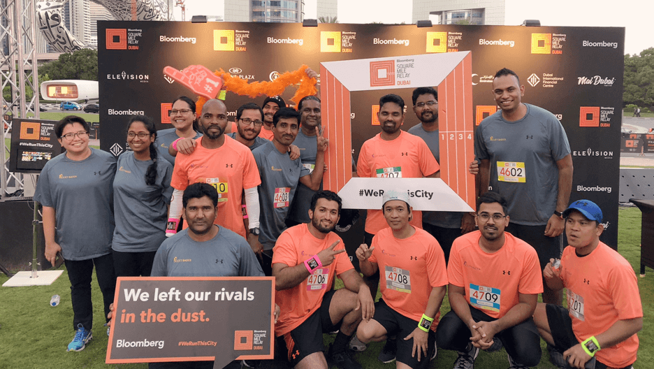 Scott Bader Middle East return to the Bloomberg Square Mile Relay to raise money for Disaster Relief