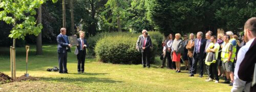 Scott Bader plant an oak tree to mark their journey towards a sustainable future