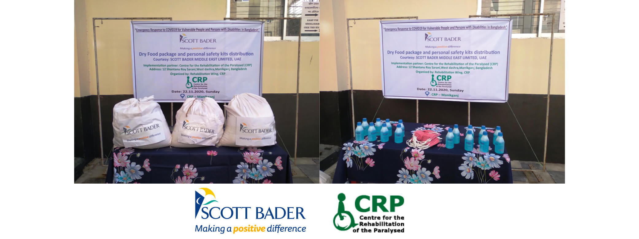 Scott Bader Middle East support the distribution of food packages in Bangladesh